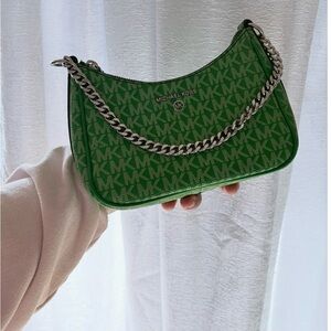 Michael Kors Green Logo Shoulder Bag